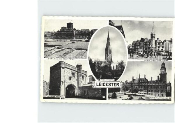 Leicester United Kingdom Jewry Wall and Roman Forum Clock Tower