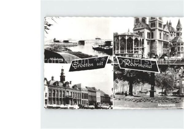 Roermond Maasbrug Stadthuis Kiosk Munsterplein