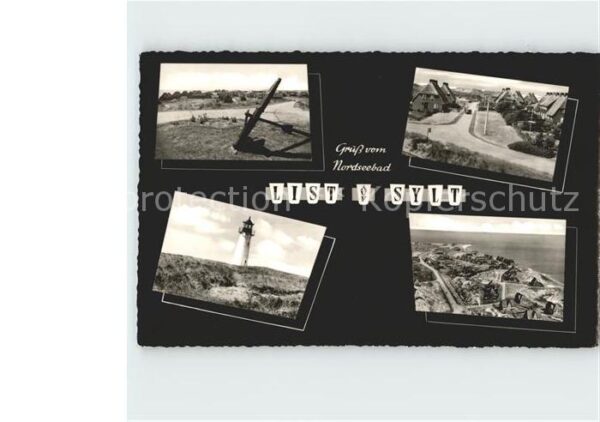 List Sylt Anker Leuchtturm Dorfpartie Fliegeraufn