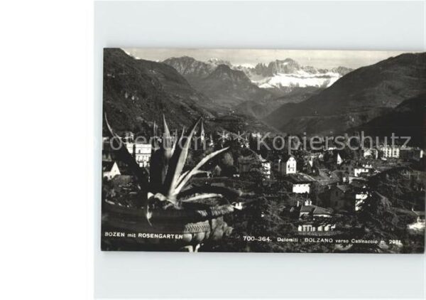 Bozen Suedtirol mit Rosengarten