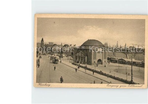 Hamburg Eingang zum Elbtunnel