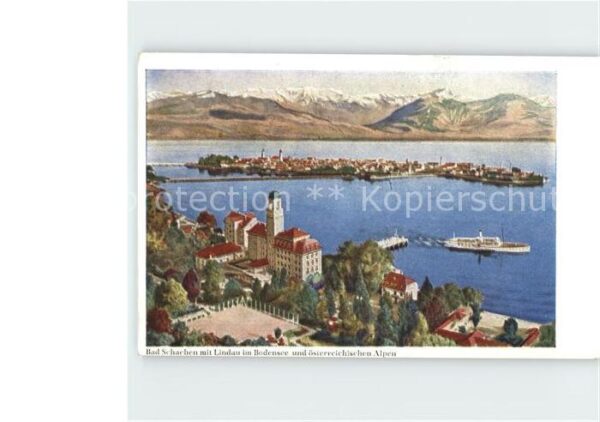 Bad Schachen Lindau mit Bodensee und österr Alpen