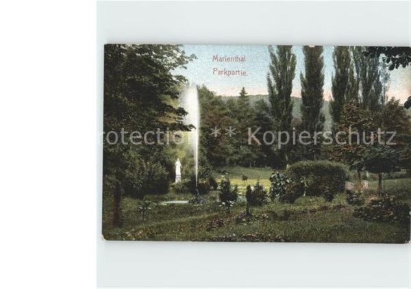 Marienthal Rheingau Parkpartie Fontäne