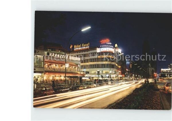 Berlin Kurfürstendamm mit Cafe Kranzler und Ka