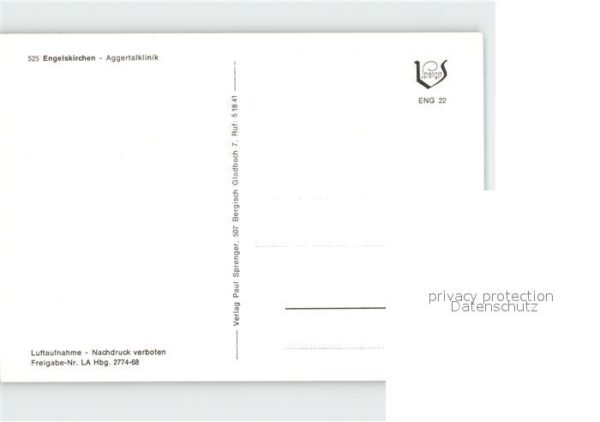 Engelskirchen Aggertalklinik Fliegeraufnahme – Bild 2