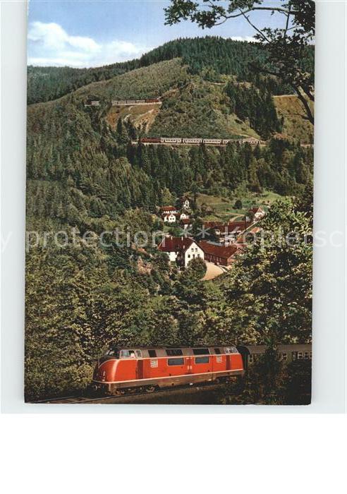Triberg Schwarzwald Dreibahnlinie beim Bachj?rg