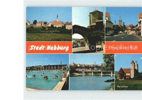 Nabburg Ortsansicht Strassenpartie Stadtmauer T