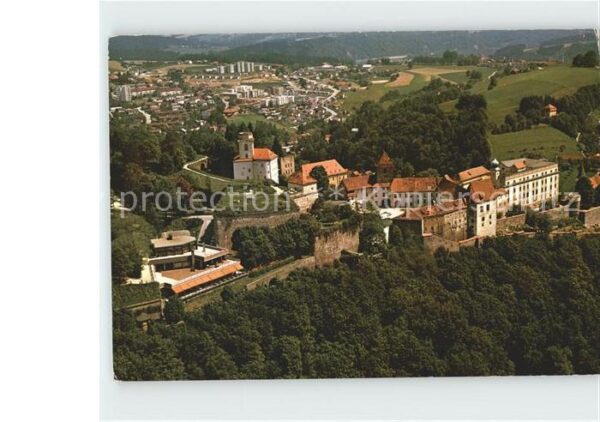 Passau Veste Oberhaus mit Stadtteil Grubweg Fl