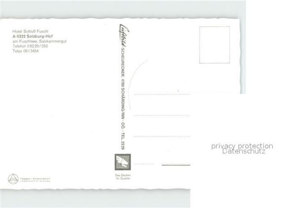 Fuschl See Salzkammergut Hotel Schloss Fuschl Fliegeraufnahme – Bild 2