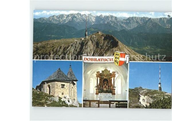 Dobratsch Kaernten Sendeturm des Österr Rundfunks Dt Kirch