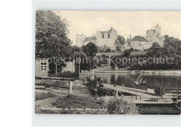 Bernburg Saale An der Fähre Schlossblick