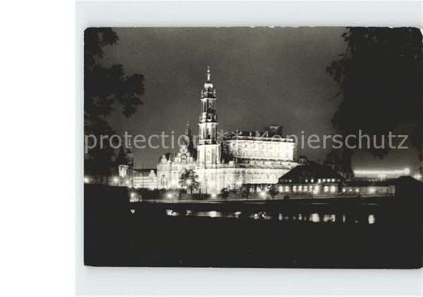 Dresden Elbansicht bei Nacht