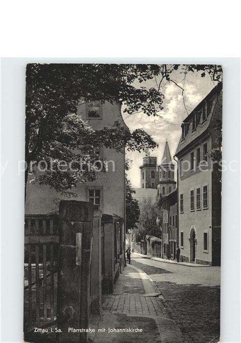 Zittau Pfarrstrasse mit Johanniskirche