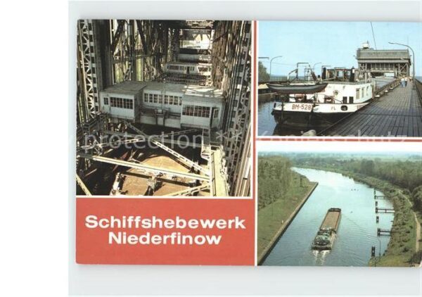 Niederfinow Schiffshebewerk Oberhafen Kanalbrücke O