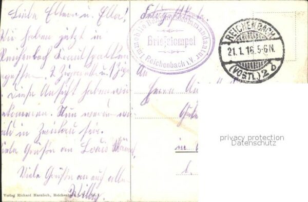 Mylau Kaiserschloss Künstlerkarte Harnisch – Bild 2