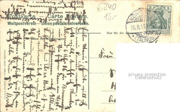 Koenigstein Taunus Stadtblick mit Burgruine Briefschwalbe – Bild 2