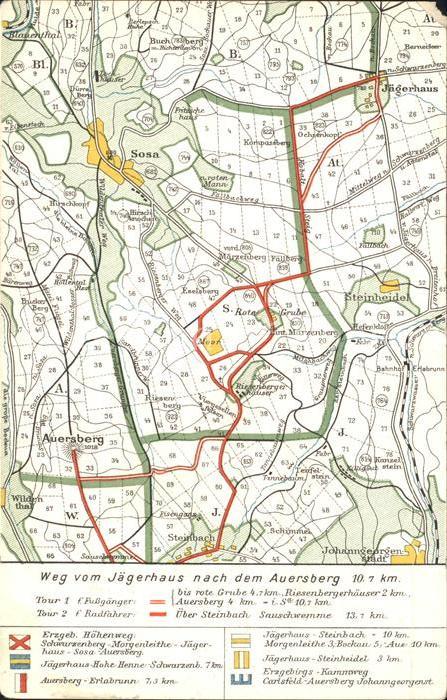 Auersberg Wildenthal Weg vom Jägerhaus nach Auersberg Gebiet