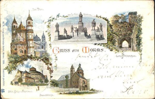 Worms Rhein Dom Städt Festspielhaus Pauluskirche Lu