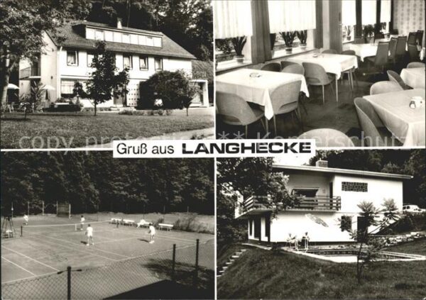 Langhecke Gasthaus Pension Zum Grünen Wald Tennis