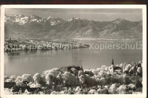 Starnberg Panorama Starnberger See Alpen
