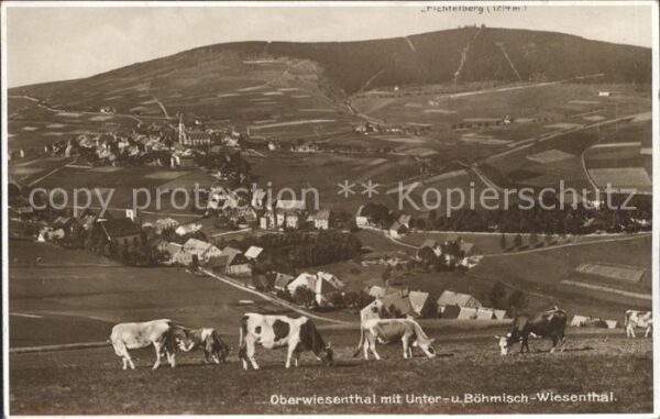 Oberwiesenthal Erzgebirge mit Unterwiesenthal und Böhmisch Wiesen