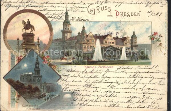 Dresden Reiterstandbild Denkmal Königliches Sch