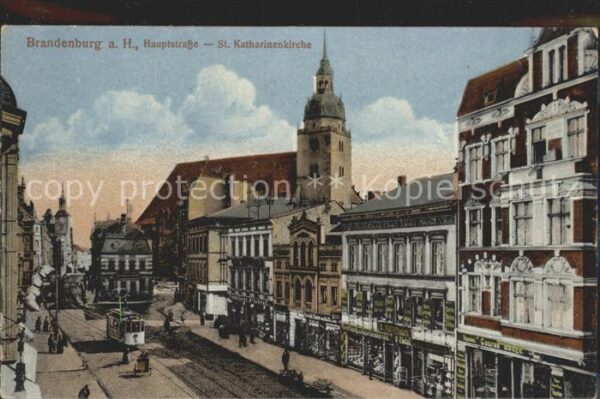 Brandenburg Havel Hauptstrasse St Katharinenkirche Strass
