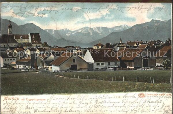 Murnau Staffelsee mit Zugspitzgruppe Wettersteingebirge