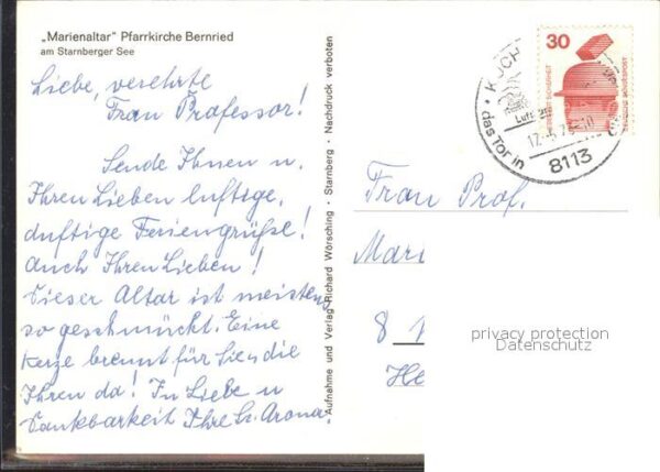 Bernried Starnberger See Marienaltar Pfarrkirche – Bild 2