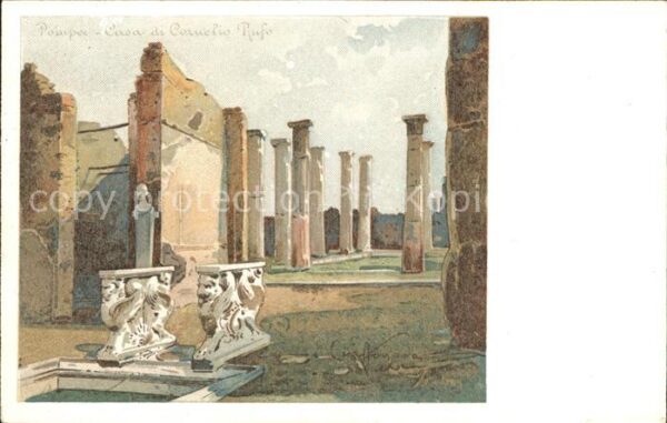 Pompei Casa di Cornelio Rufo Künstlerkarte