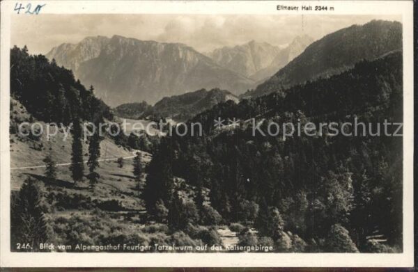Kaisergebirge Blick vom Gasthof Tatzelwurm