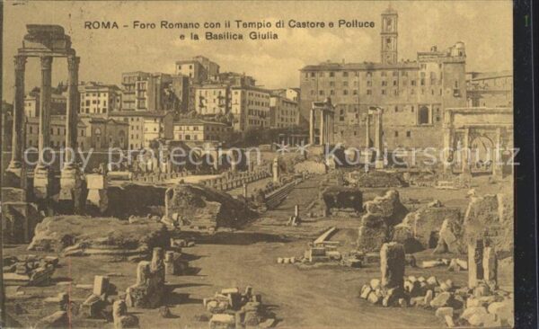 Roma Rom Foro Romano con Tempio di Castroe
