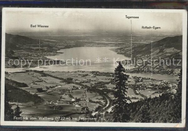 Tegernsee Blick vom Wallberg