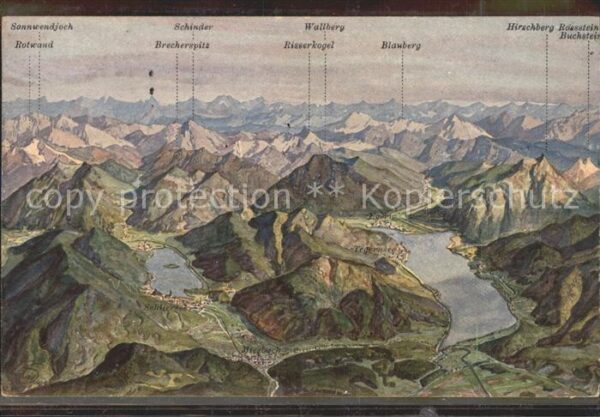 Schliersee Tegernsee Panoramkarte