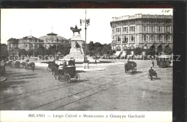 Milano Marittima Lago Cairoli e Monumento a Giuseppe Gar