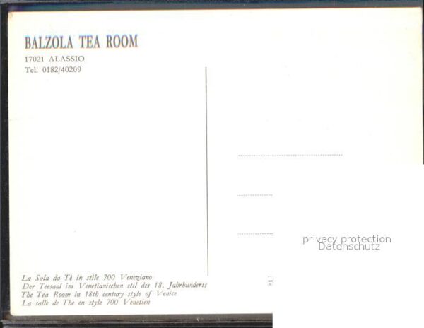ALASSIO Savona Liguria IT Balzola Tea Romm – Bild 2
