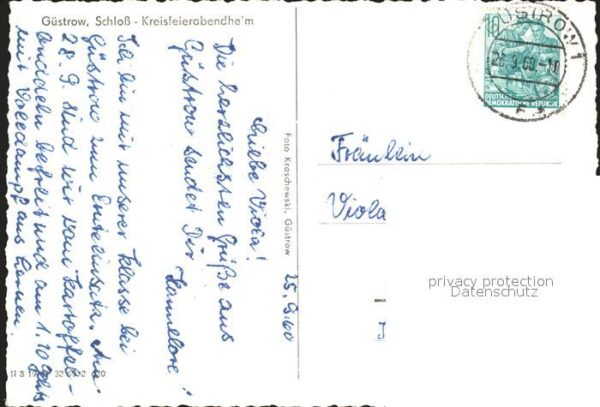 Guestrow Mecklenburg Vorpommern Schloß Kreisfeierabendheim – Bild 2