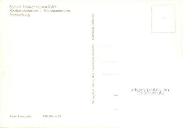Frankenhausen Bad Kindersanatorium Hausmannsturm Frankenb – Bild 2