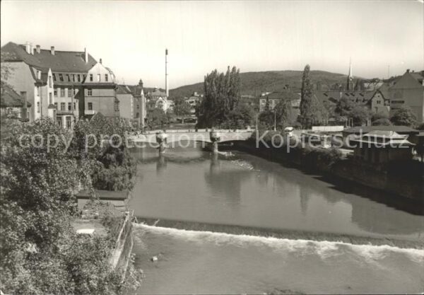 Aue Erzgebirge Blick von Karl Marx Brücke