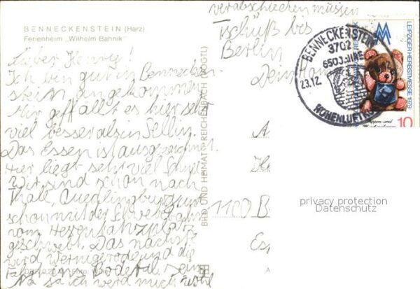 Benneckenstein Ferienheim Wilhelm Bahnik – Bild 2