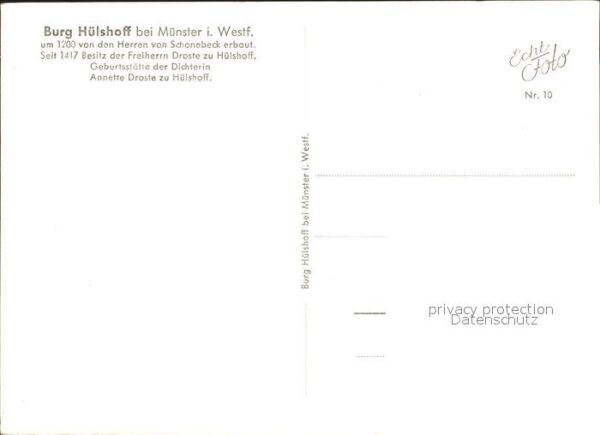 Muenster Westfalen Burg Hülshoff – Bild 2