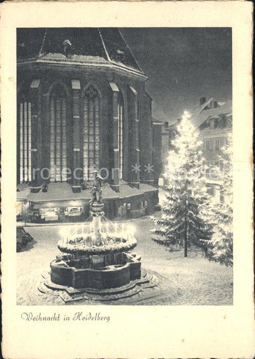 Heidelberg Neckar Weihnachtskarte