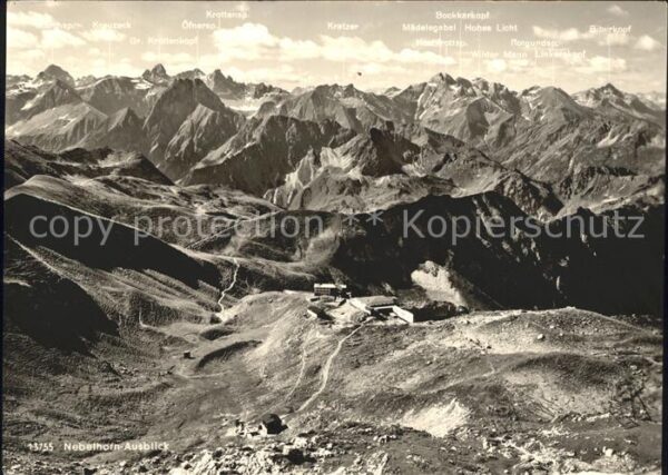Nebelhorn Blick über die Berge