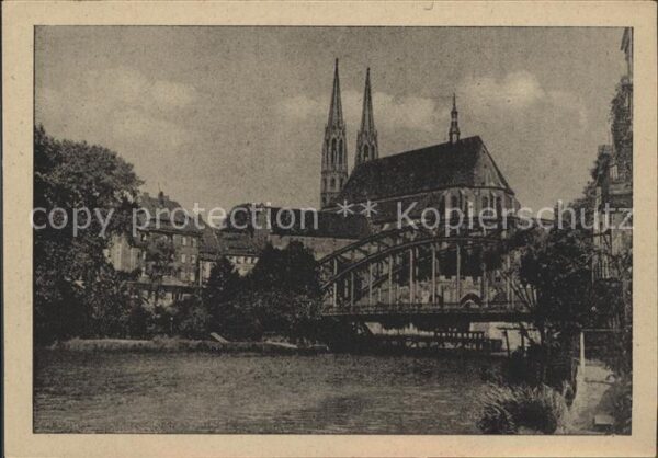Goerlitz Sachsen Altstadtbrücke mit Peterskirche