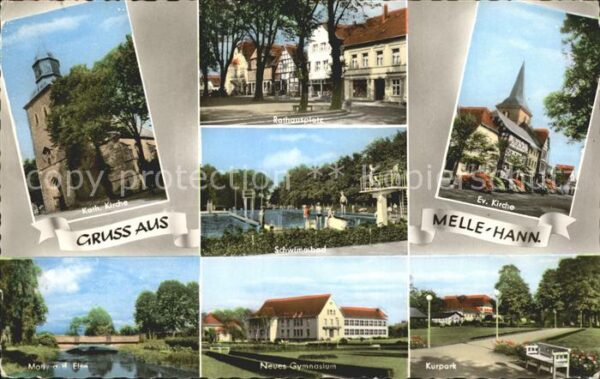 Melle Osnabrueck Evangelische KIrche Kurpark Schwimmbad