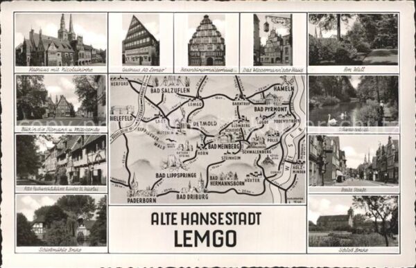 Lemgo Rathaus mit Nikolaikirche Schlossmühle