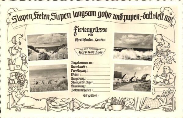 Hoernum Sylt Brandung Strand Dünen