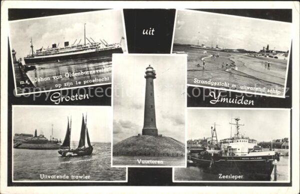 Ijmuiden Vuurtoren Zeesleper Strandgezicht