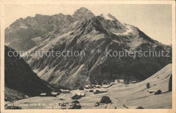Mittelberg Kleinwalsertal Widderstein Bärenkopf