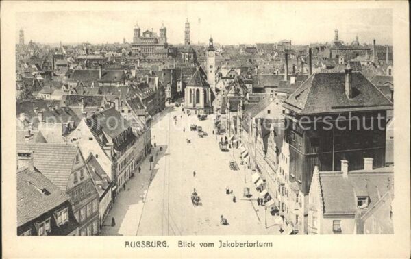 Augsburg Blick vom Jakoberturm